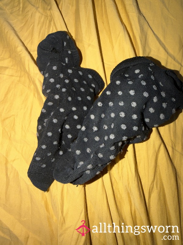 Black Dot Ankle Socks