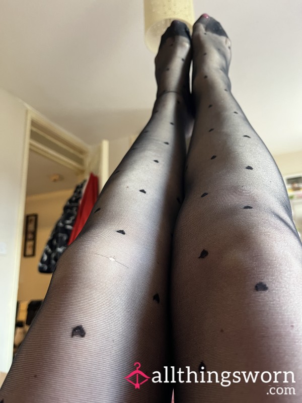 Black Dotty Pantyhose