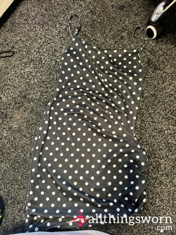 Black Dress With White Polka Dots