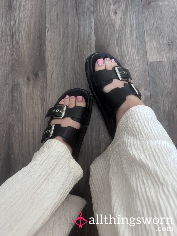 Black Ego Sandals