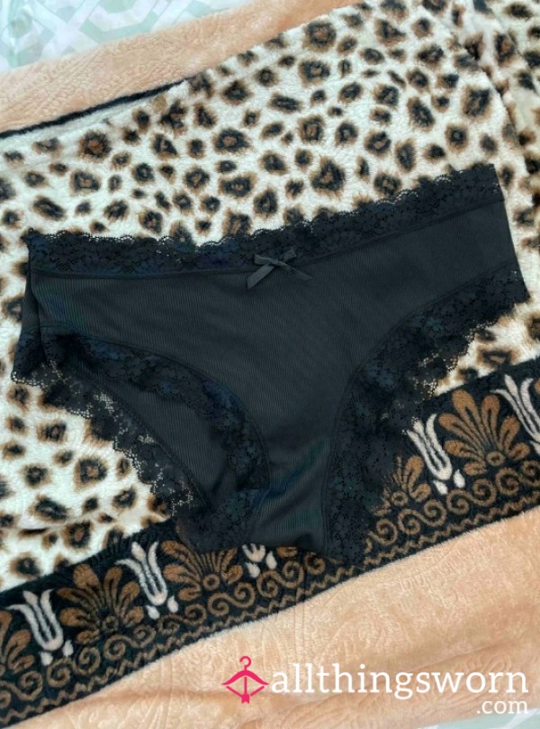 (Black) Everyday Lace-edge Pantie