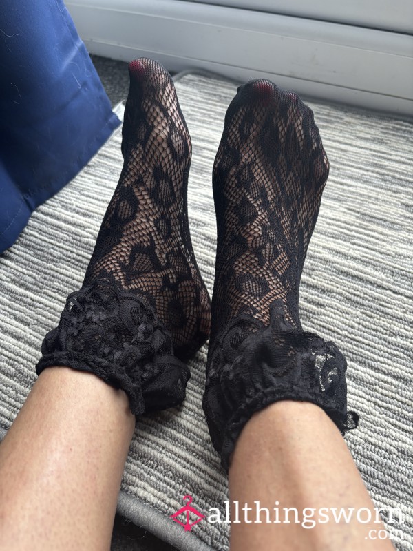 Black Fishnet Ankle Socks