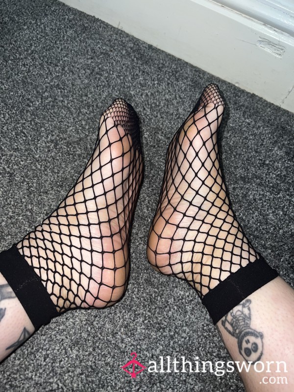 Black Fishnet Ankle Socks