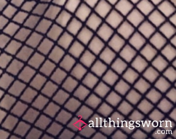 Black Fishnet Bodysuit With Large Nips