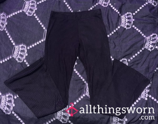 Black Flare Leggings See Through