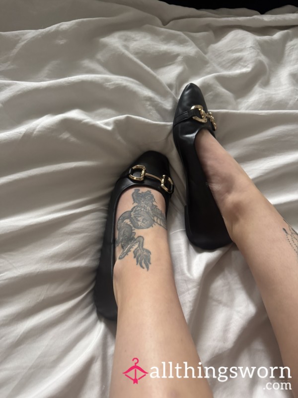 Black Flat Office Shoes