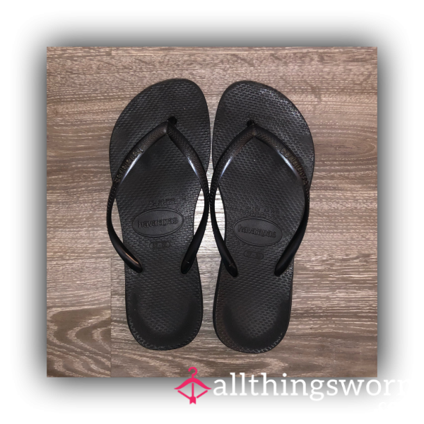 Black Flip Flops