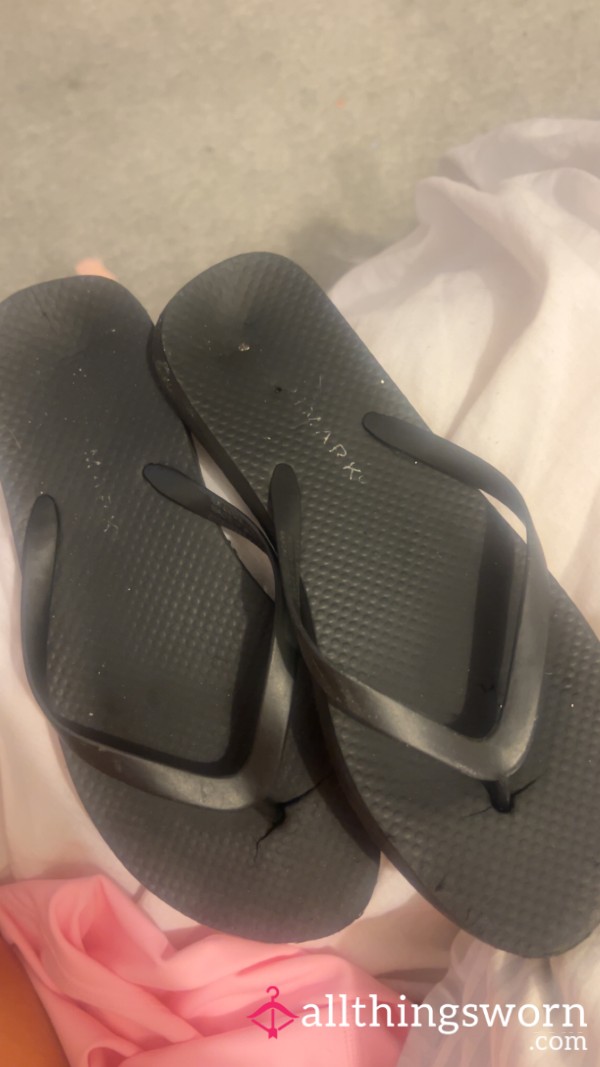 Black Flip Flops