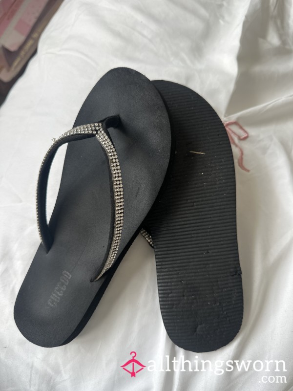 Black Flip Flops
