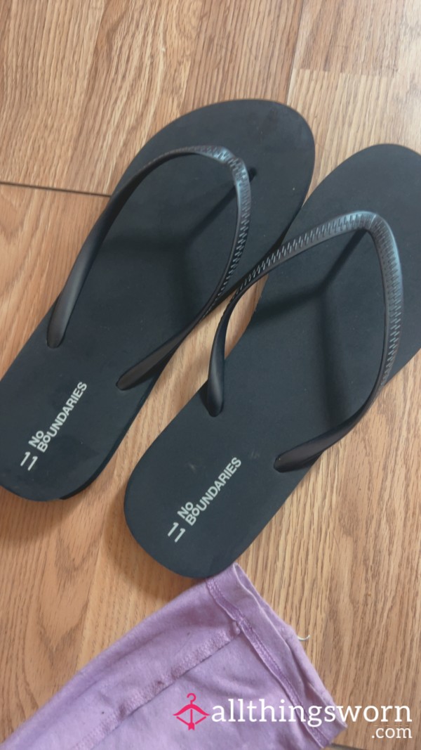 Black Flip Flops