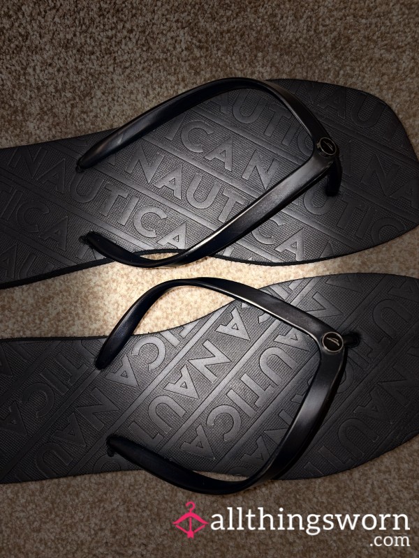 Black Flip Flops