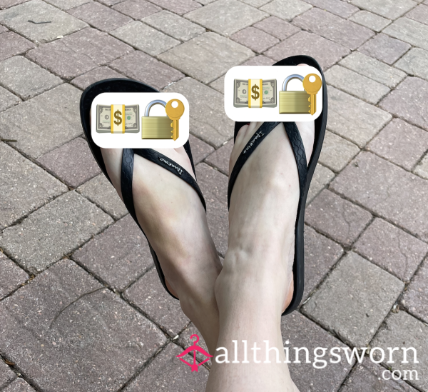 Black Flip Flops