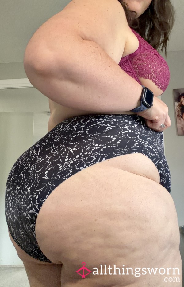 Black Flor*l Panties