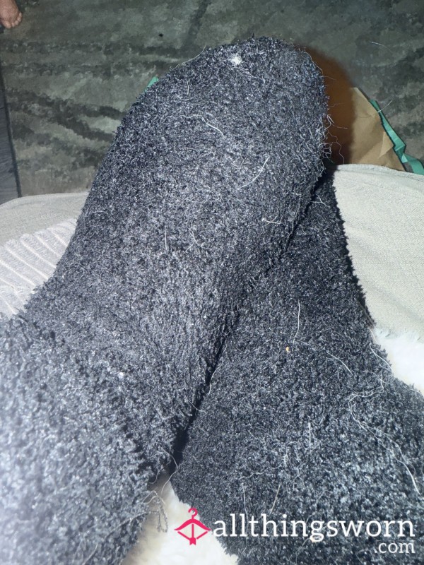 Black Fluffy Socks