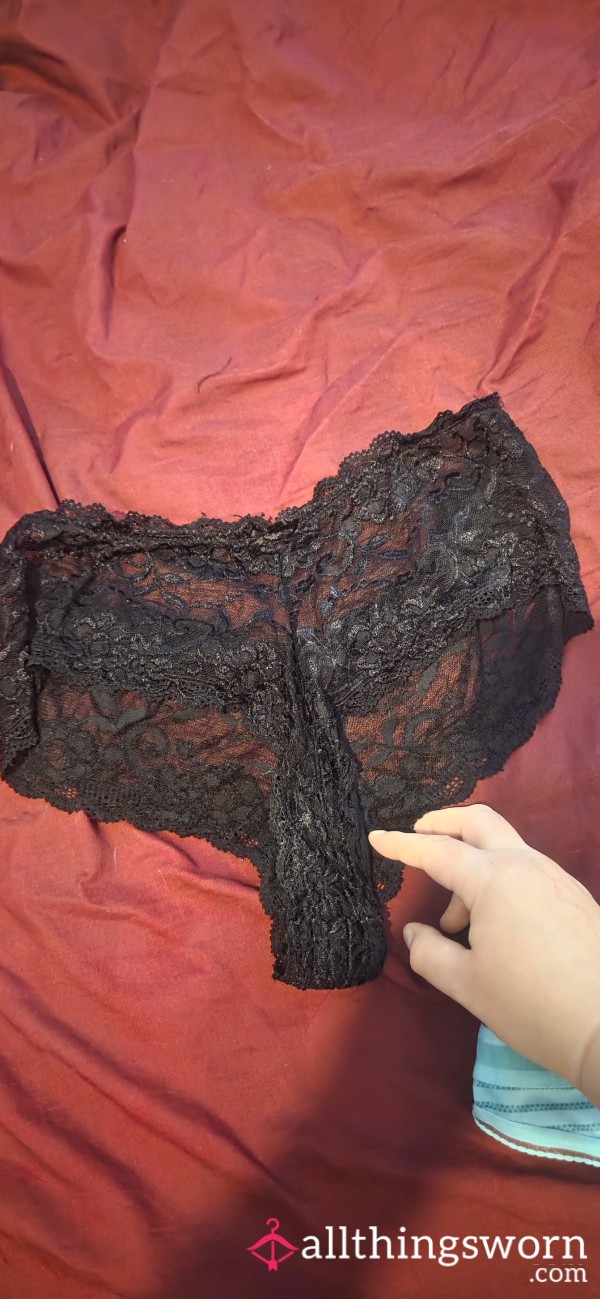 Black Frilly French Panties