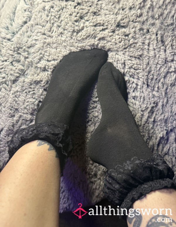 Black Frilly Socks