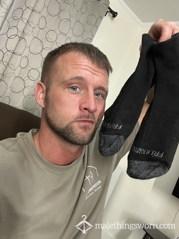 Black Fruit Of The Loom Workout Socks