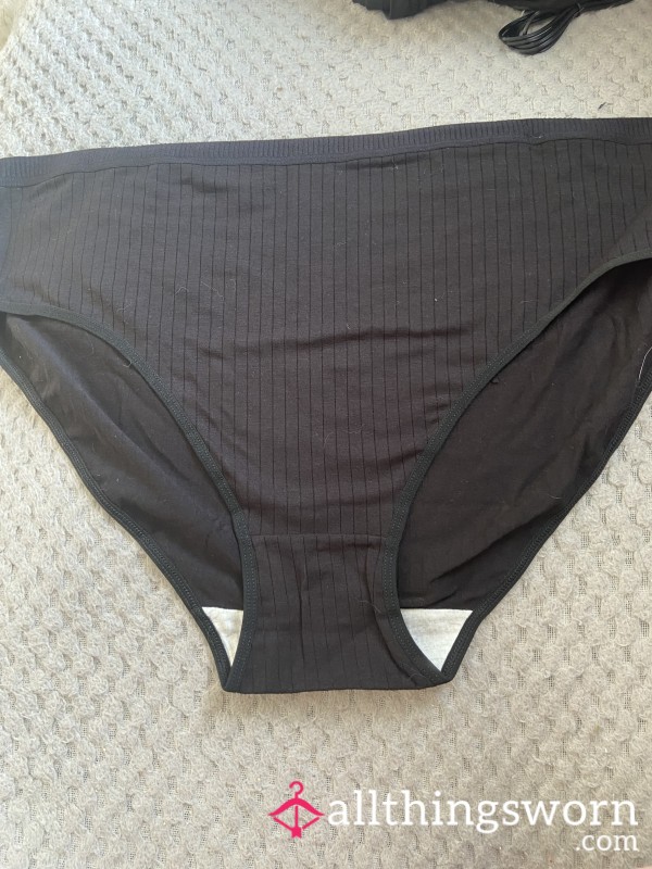 Black Full Back Cotton Panties