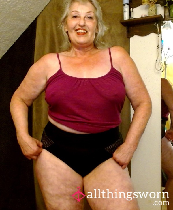 Black Full Coverage Tummy Control Panty With Cutouts