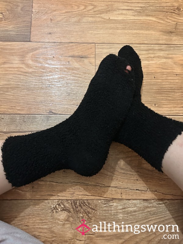 Black Fuzzy Socks 🧦