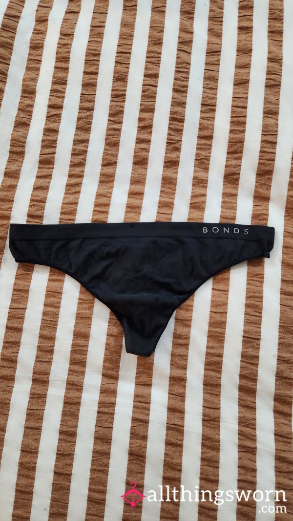 Black G String - Straight From The Gym!! 💦
