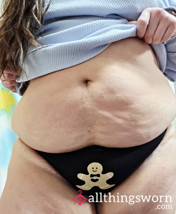 Black Gingerbread Man Cheeky Panties