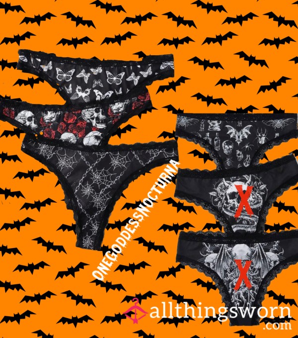Black Goth Thong (Lace, Creamy)