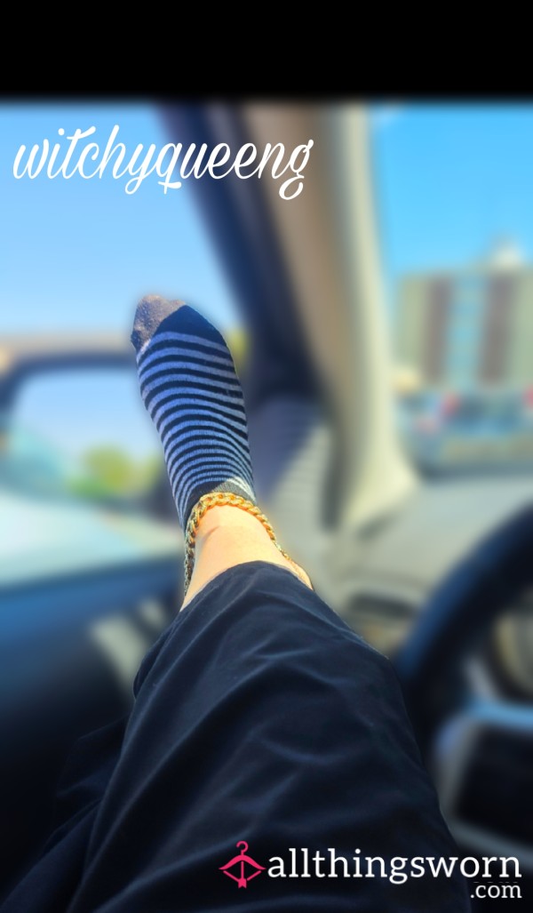 Black & Gray Striped Socks