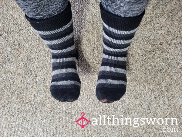 Black & Grey Fluffy Socks