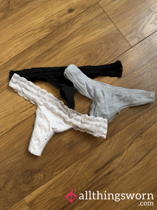 Black, Grey, Or White Thongs • Hosp*tal Shift + Heavy Scent