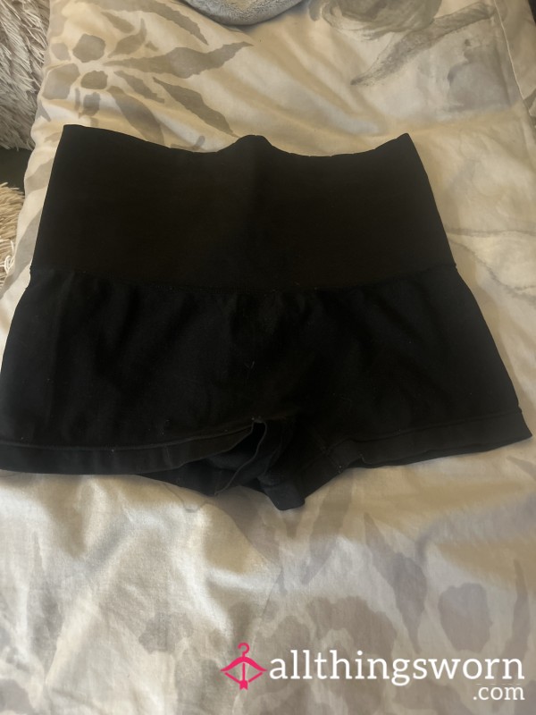 Black Gym Hot Pants Worn