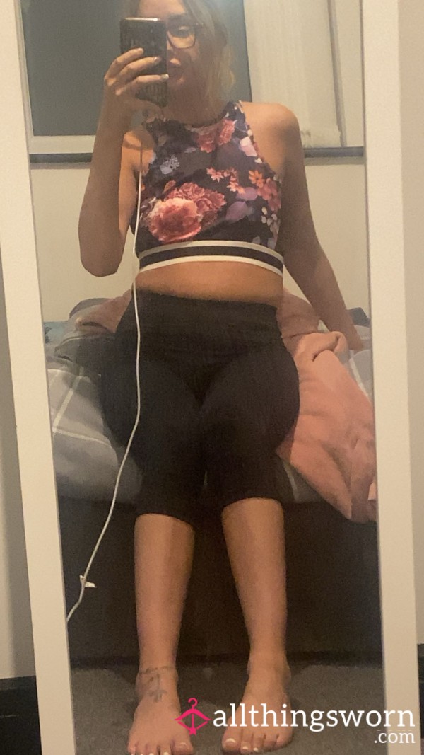 Black Gym Leggings Size S/m Well Used