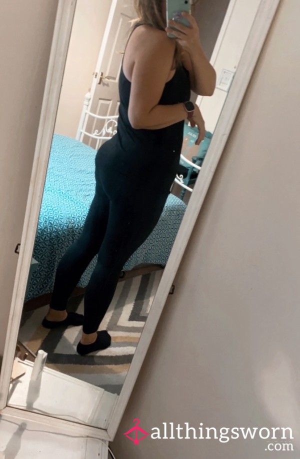 Black Gym Leggings Unwashed
