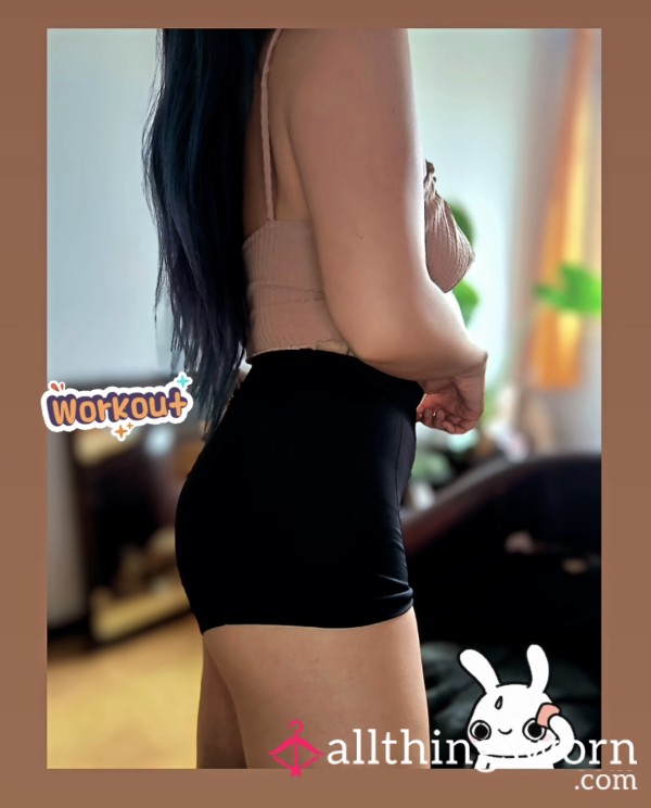 Black Gym Shorts 🖤 2 Days Wear 💦 Let Me Make Them Sweaty For You 💦