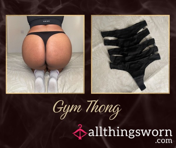 Gym Thong - Black Or Cream And Very Sweaty!