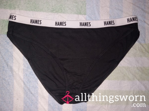 Black Hanes Bikini Panties