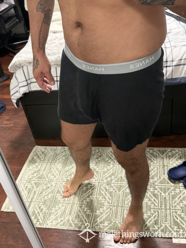 Black Hanes Boxer Briefs