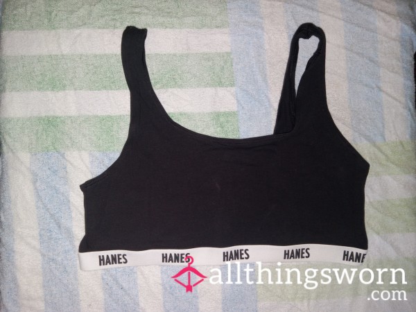 Black Hanes Bralette Bra