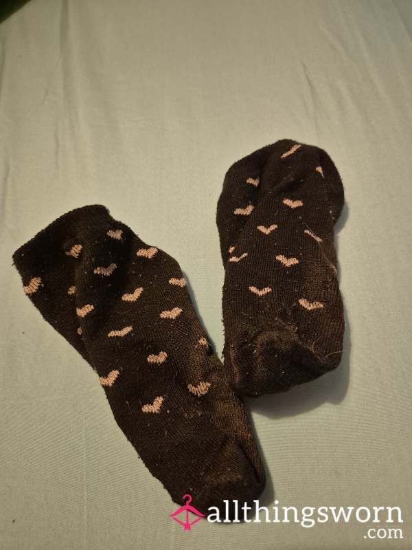 Black & Heart Socks