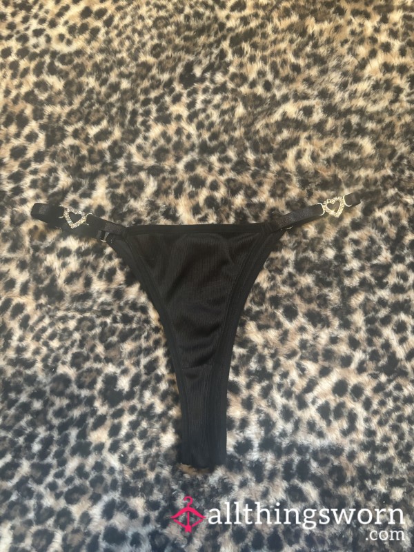 Black Heart Thong