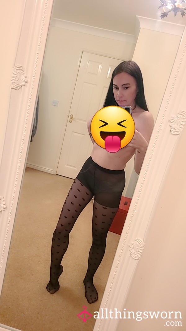 24 Hour Black Heart Tights Wear