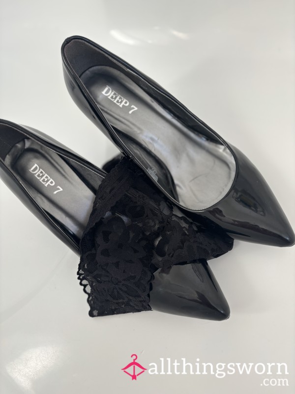 Black Heel And Worn Panty Combo 🥰