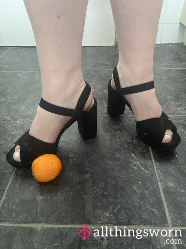 Black Heels Busting Your Balls Like This Orange 🍊