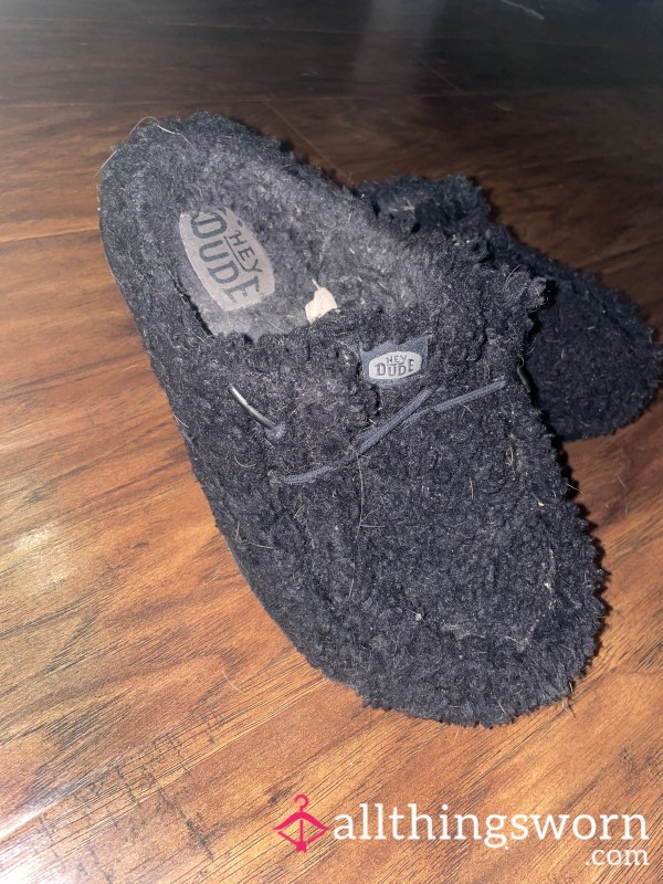 Black Hey Dude Slippers