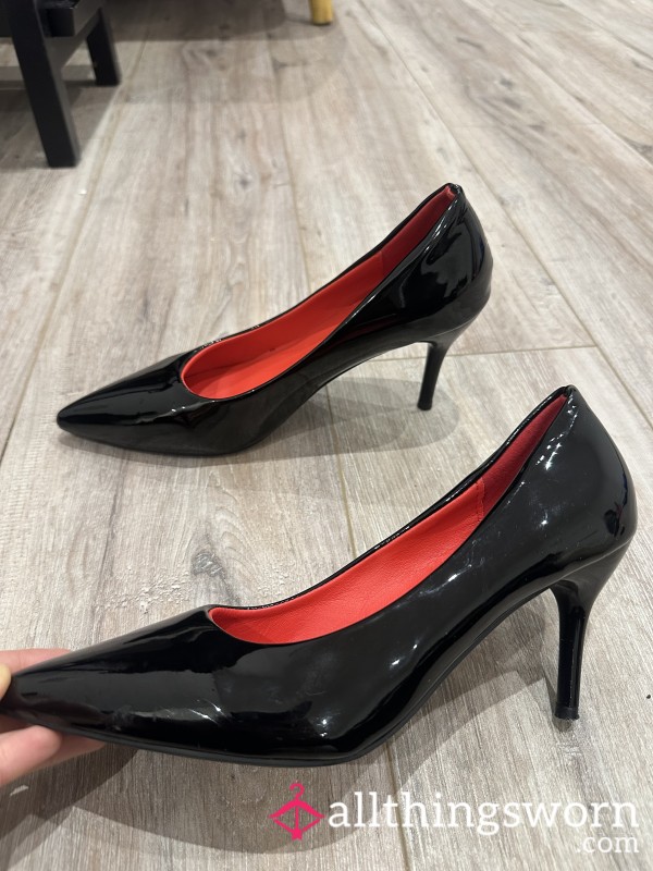 Black High Heels Size 5 UK EU 38