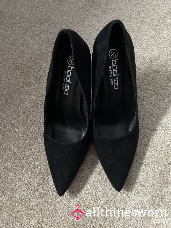 Black High Heels Wide Feet Size 8