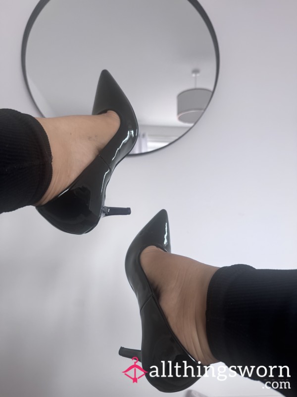 Black High Heels With A Custom