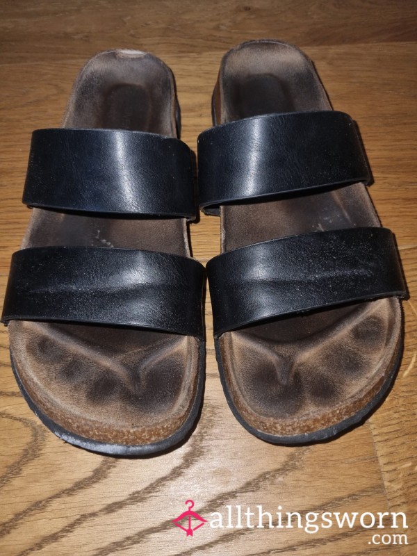Black House Slippers – Worn Down To The Sole