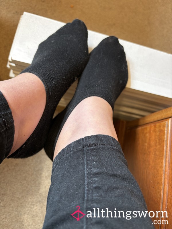 Black Invisible Socks - Walked Into Work, Will Walk Home. Custom Wears Available