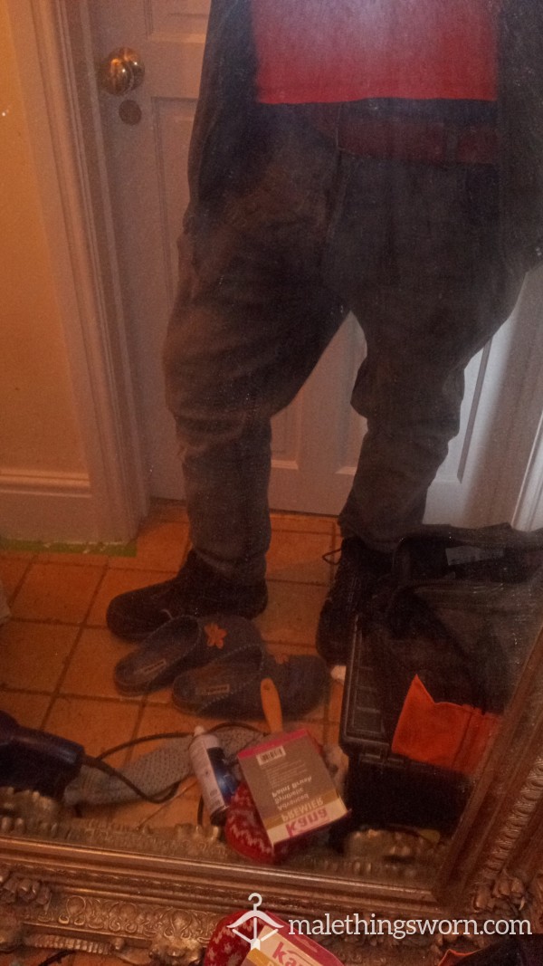 Black Jeans Worn Commando